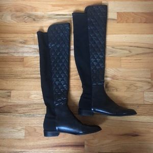 Stuart Weitzman black leather boots